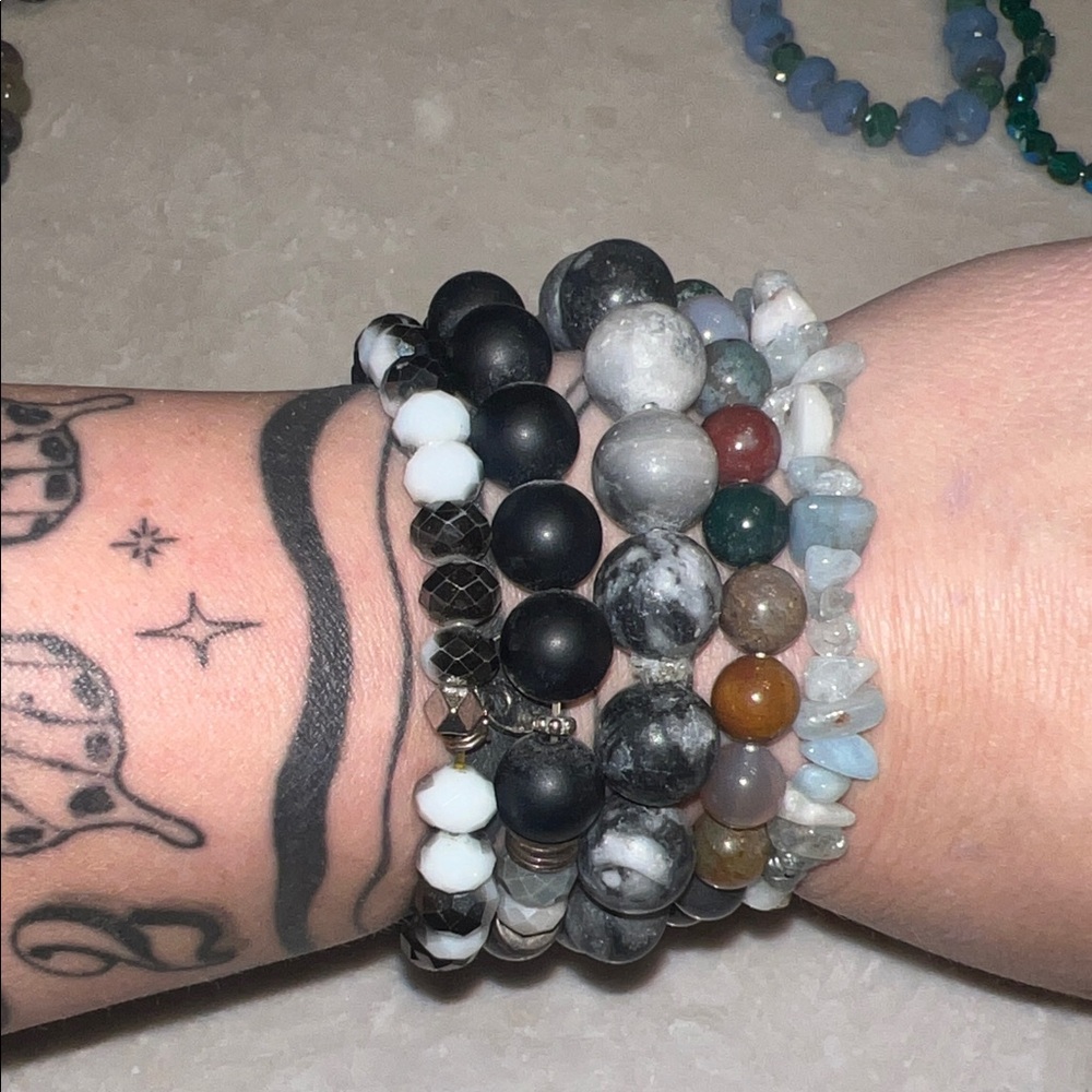 Multi-Color Beaded Bracelet Set